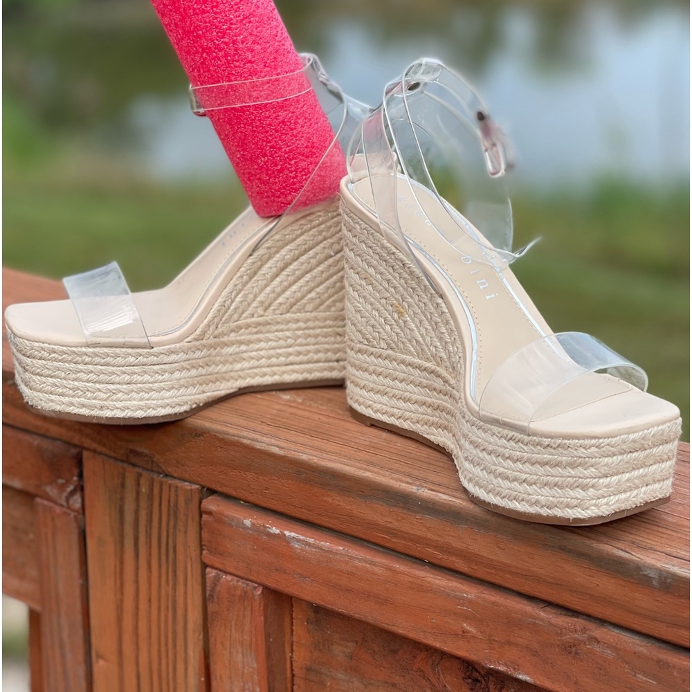 Gianni Bini Espadrille with clear straps